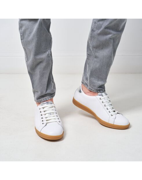 Witte leren sneakers van Etan met lage bovenkant