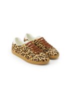 Zapatillas bajas de piel de leopardo Thelma