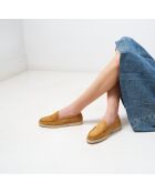 Garance bruine okerkleurige suède slip