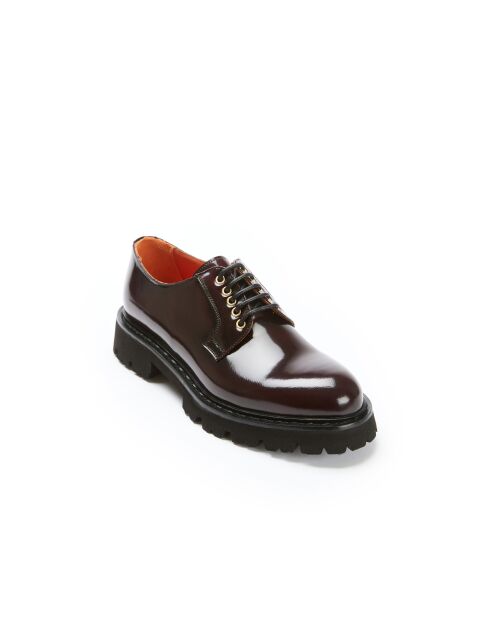 Derbies Isild en cuir bordeaux