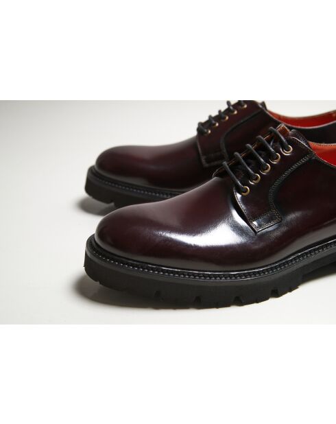 Derbies Isild en cuir bordeaux