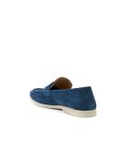 Mocassins à barette Elouan en cuir bleu marine