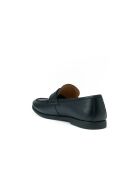 Mocassins à barette Dave en cuir bleu marine