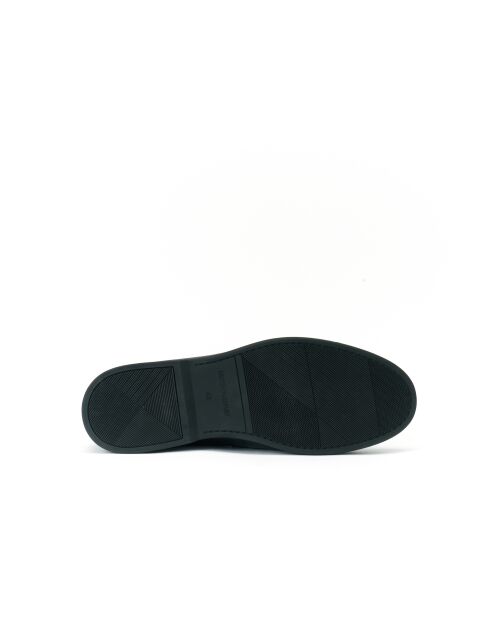 Mocassins à barette Dave en cuir bleu marine