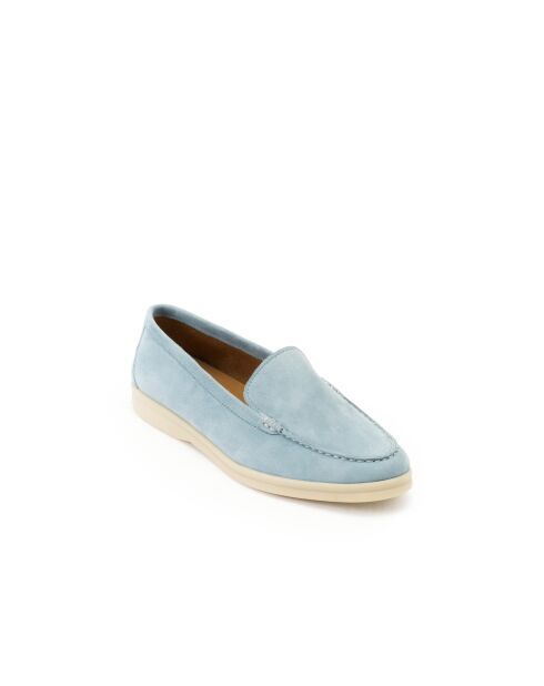 Slip on Opaline en cuir daim bleu ciel