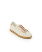 Low-Top-Sneaker Thais aus cremefarbenem Veloursleder