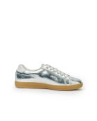 Sneakers basse June in pelle color argento