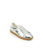 Sneakers basse June in pelle color argento