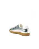 Sneakers basse June in pelle color argento