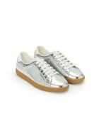 Sneakers basse June in pelle color argento