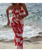 Pantaloni Erika stile anni settanta in combinazione rosa maravoile