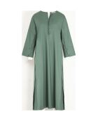 Vestido de popelina verde Mathilde Aspen