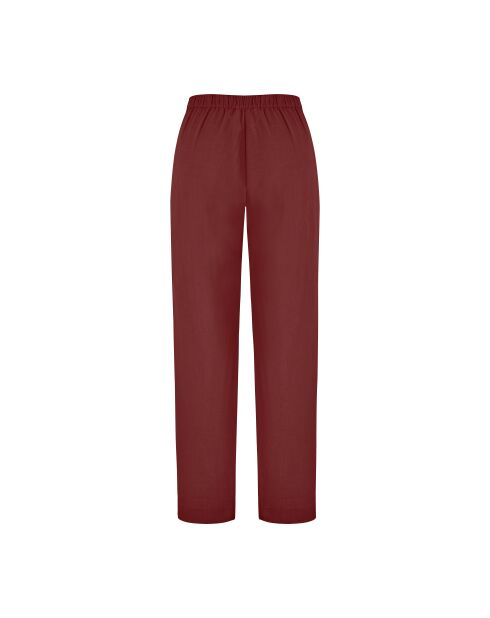 Pantalones de gasa de madera roja Angie