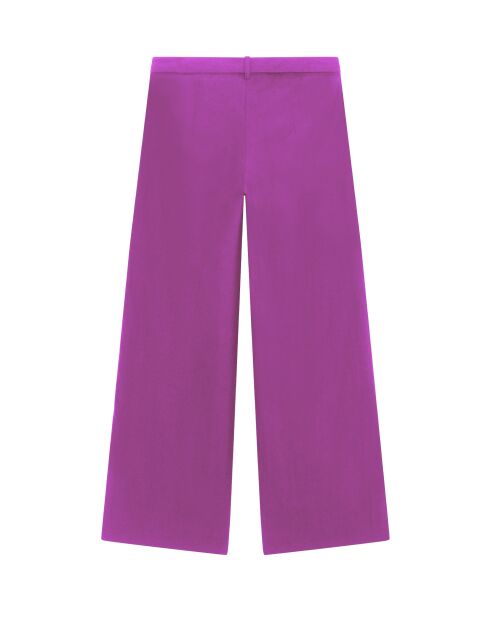 Pantaloni Santa Fe in popeline viola
