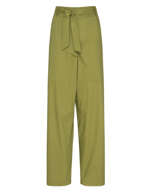 Pantaloni Marco in popeline avocado