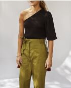 Pantaloni Marco in popeline avocado