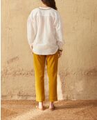 Pantalones Angie golden de doble gasa