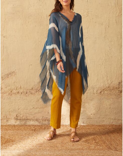 Pantaloni dorati Angie in doppia garza