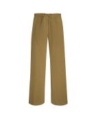 Pantaloni Angela in doppia garza ambra scura