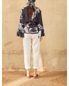 Pantaloni Angie bianchi in doppia garza