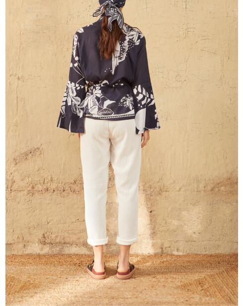 Pantalones blancos de doble gasa Angie