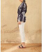 Pantaloni Angie bianchi in doppia garza