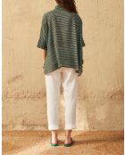 Pantaloni Angie bianchi in doppia garza