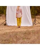 Pantaloni Marco in popeline color anice