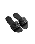 Ilona schwarze Ledersandalen