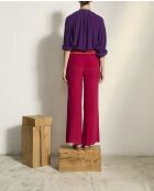 Pantaloni Auguste camelia in seta