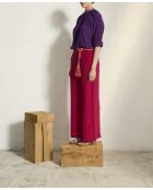 Pantaloni Auguste camelia in seta