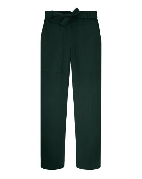 Pantaloni Marco in popeline Jungle Green