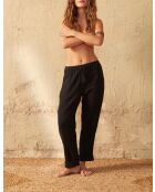 Pantaloni neri in doppia garza Angie