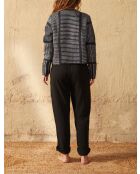 Pantaloni neri in doppia garza Angie