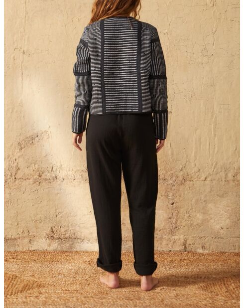 Pantaloni neri in doppia garza Angie