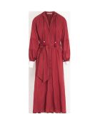 Vestido largo de pimentón talla grande Charlie Dobby