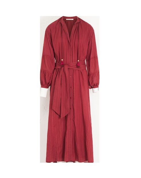 Charlie Dobby Paprika-Maxikleid in Übergröße