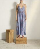 Vestido rojo azul claro Balina Pelicano Maravoile