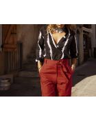 Pantaloni Marco in popeline di Siena