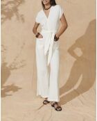 Weißer Overall mit doppelter Gaze Diane