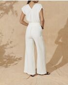 Weißer Overall mit doppelter Gaze Diane