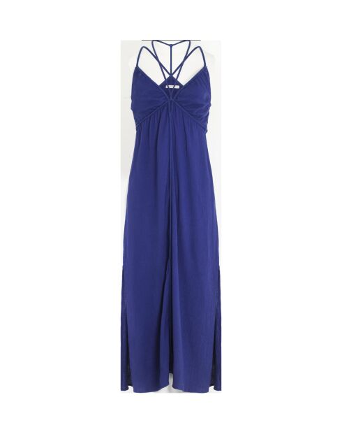 Vestido Dalhia de doble gasa azul violeta