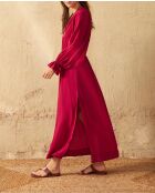 Jane Camelia rosafarbenes Seidenkreppkleid