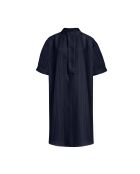 Gemustertes Mullkleid in Flaminiatinte