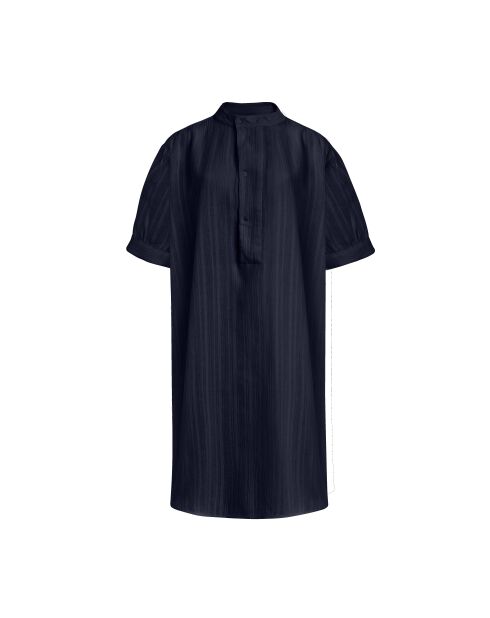 Gemustertes Mullkleid in Flaminiatinte