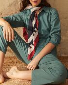 Aspen groene Solal jumpsuit in popeline