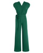 Vrolijke groene Diane jumpsuit van dubbel gaas