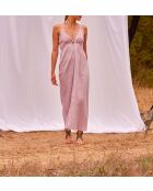 Vestido Dalhia Fair de gasa con textura de orquídea