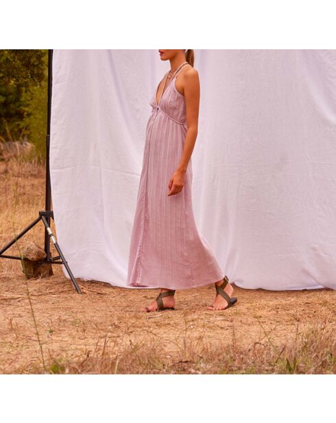 Vestido Dalhia Fair de gasa con textura de orquídea