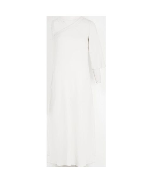 Vestido blanco de doble gasa Chiraze